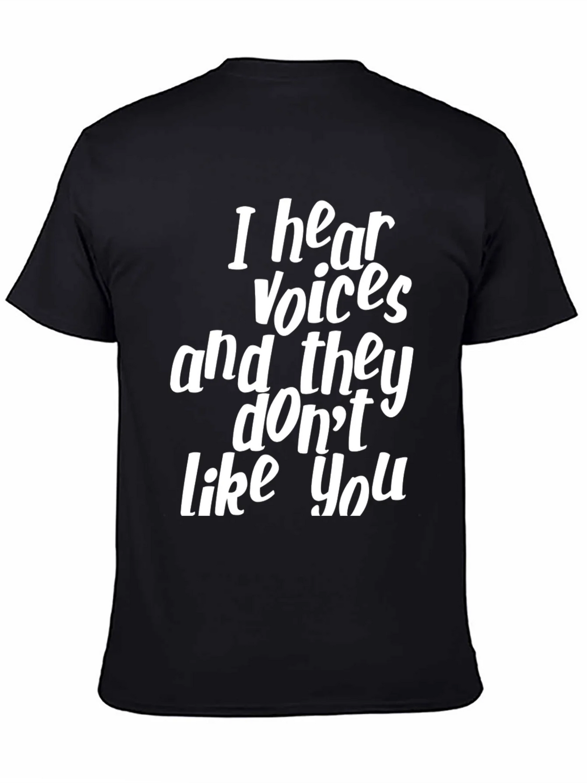 Funny I Hear Voices Graphic Tee - Black product image 4