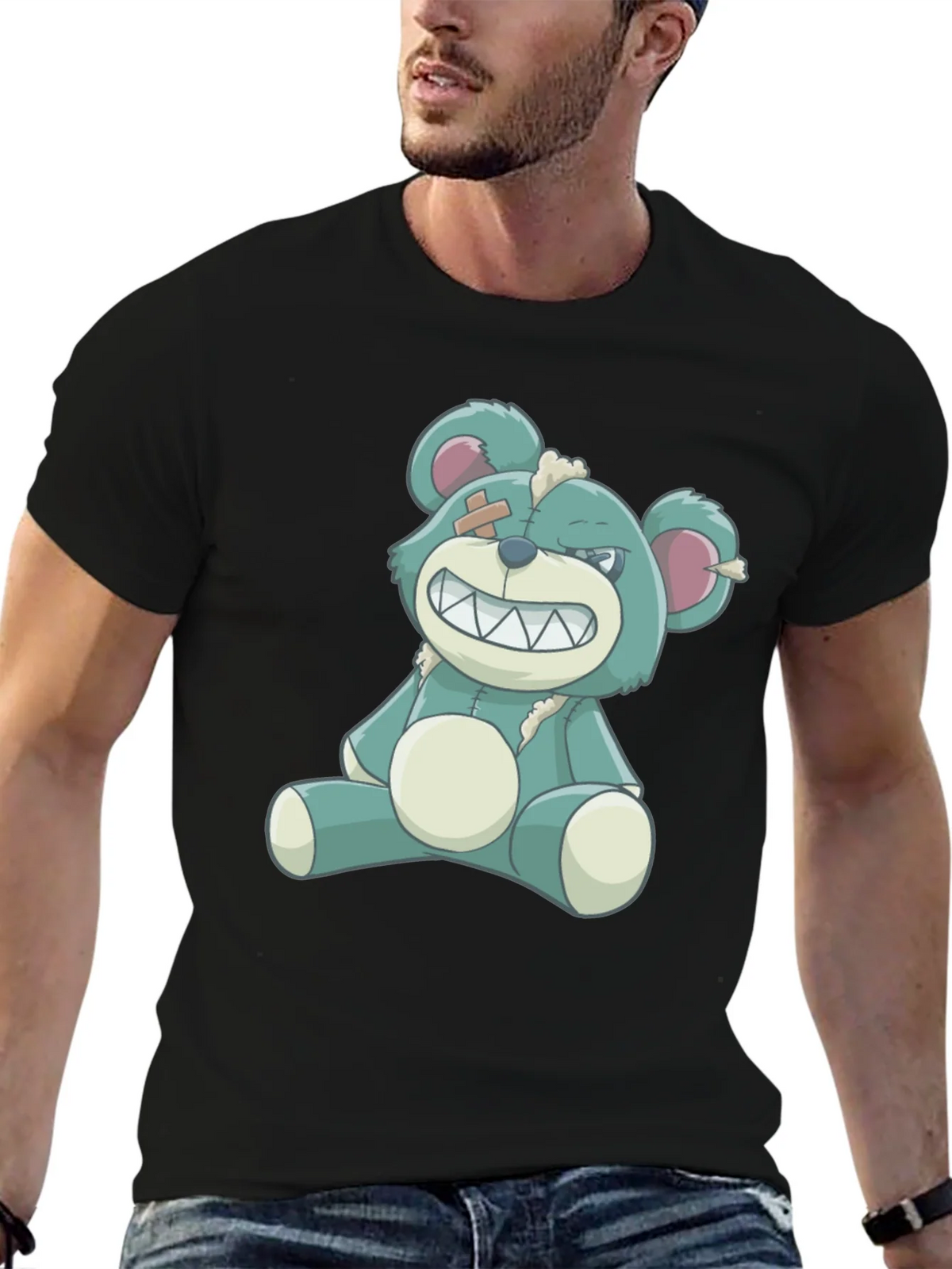 Grin Bear T-Shirt - Black product image 6