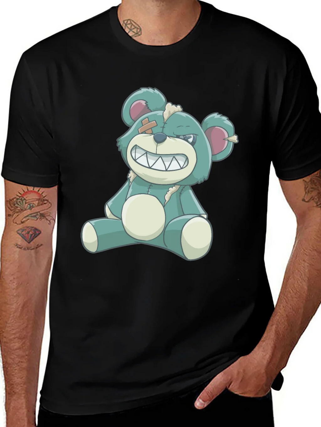 Grin Bear T-Shirt - Black product image 1
