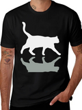 Cool Cat Reflection Graphic T-Shirt product image 1