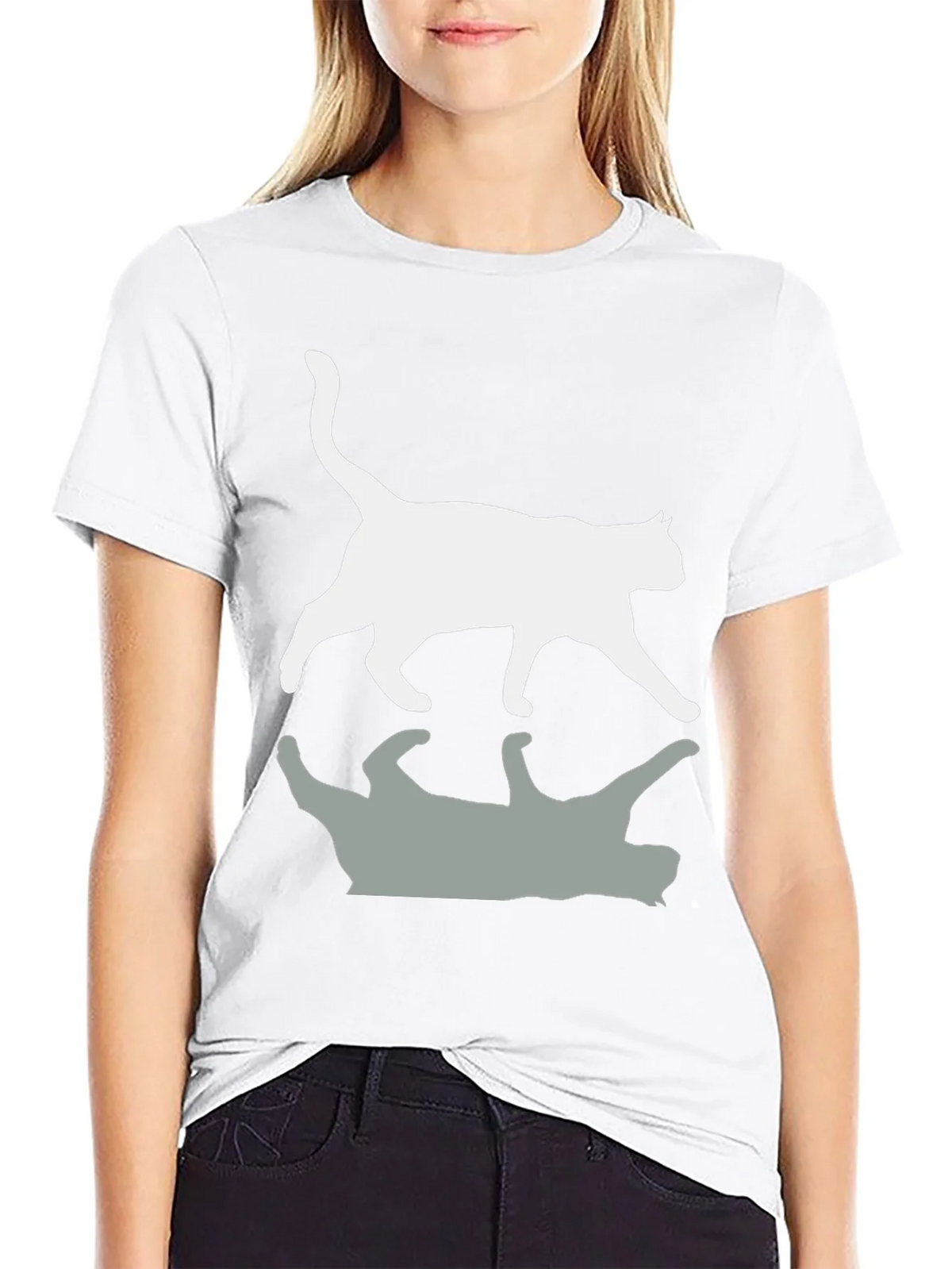 Cool Cat Reflection Graphic T-Shirt product image 8