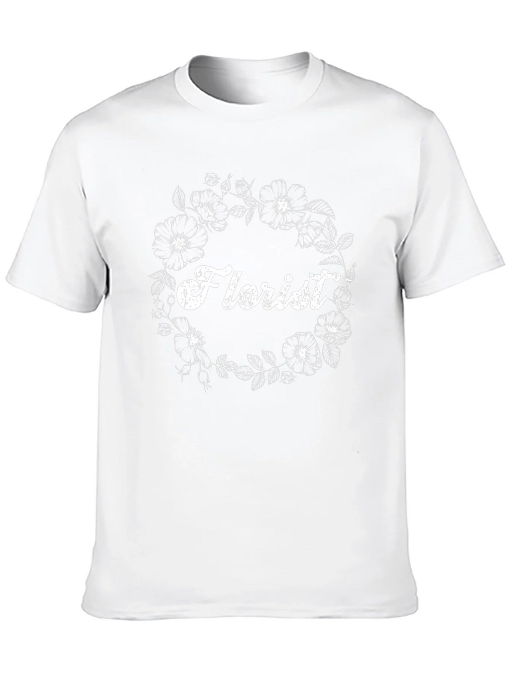 Florist Floral Wreath Black T-Shirt product image 8