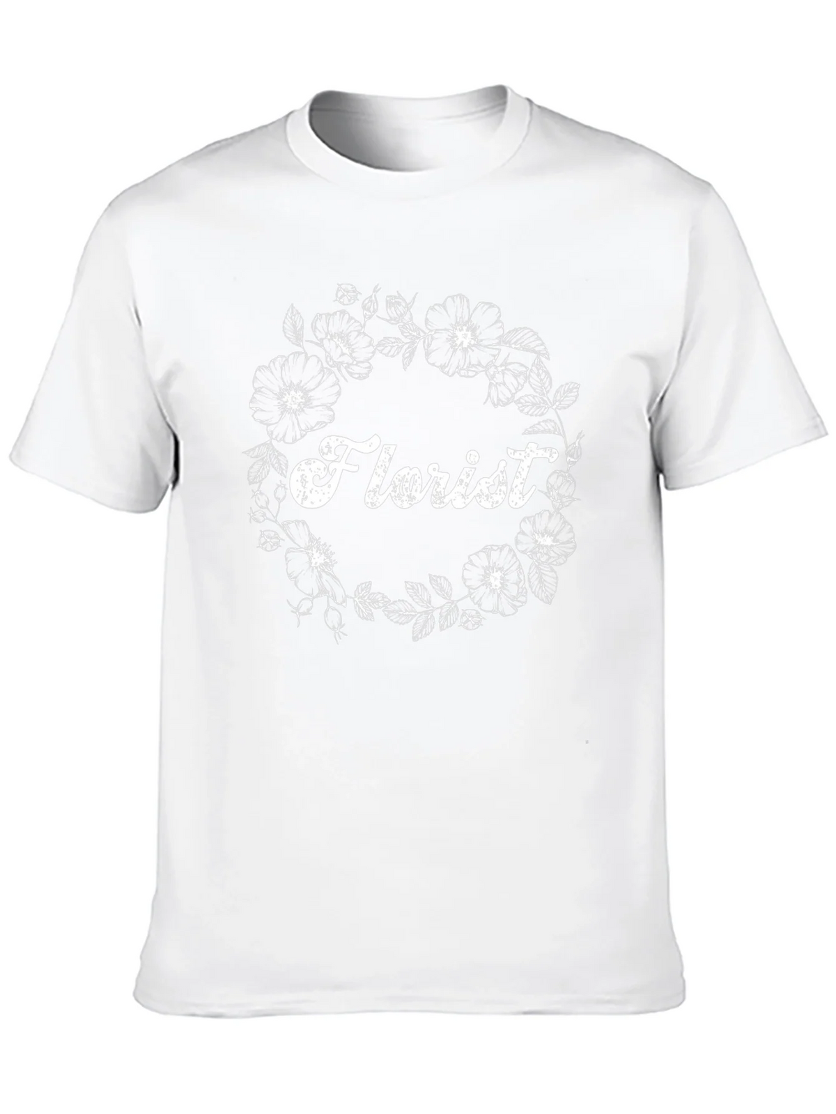 Florist Floral Wreath Black T-Shirt product image 8