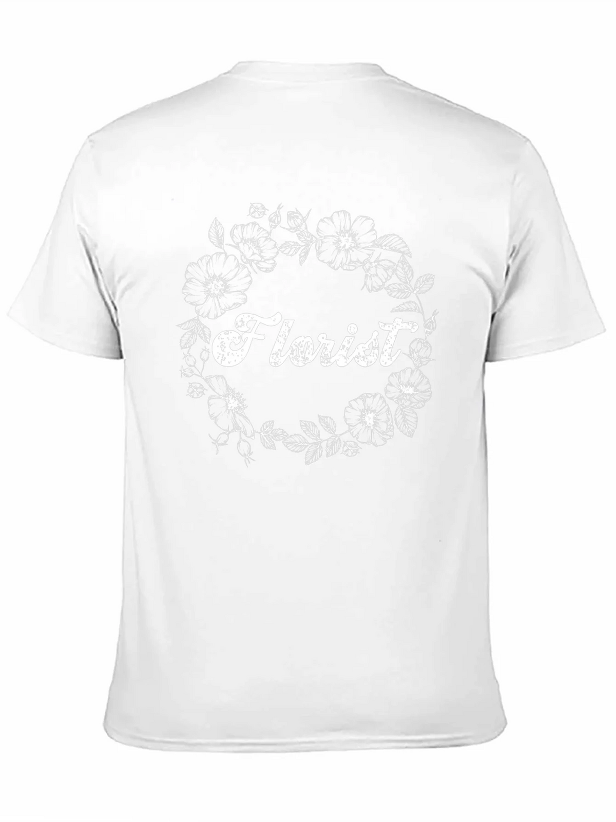 Florist Floral Wreath Black T-Shirt product image 9
