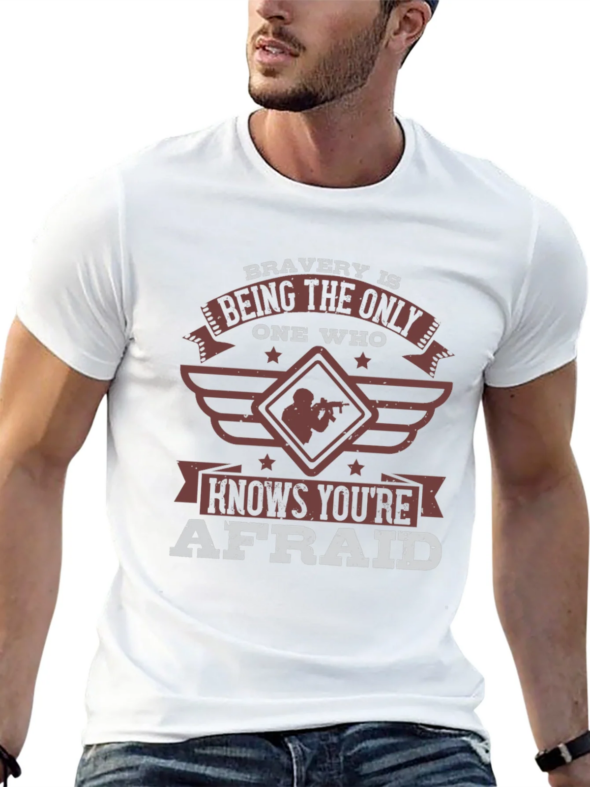 Bravery Shirt: Military-Themed Graphic Tee product image 12