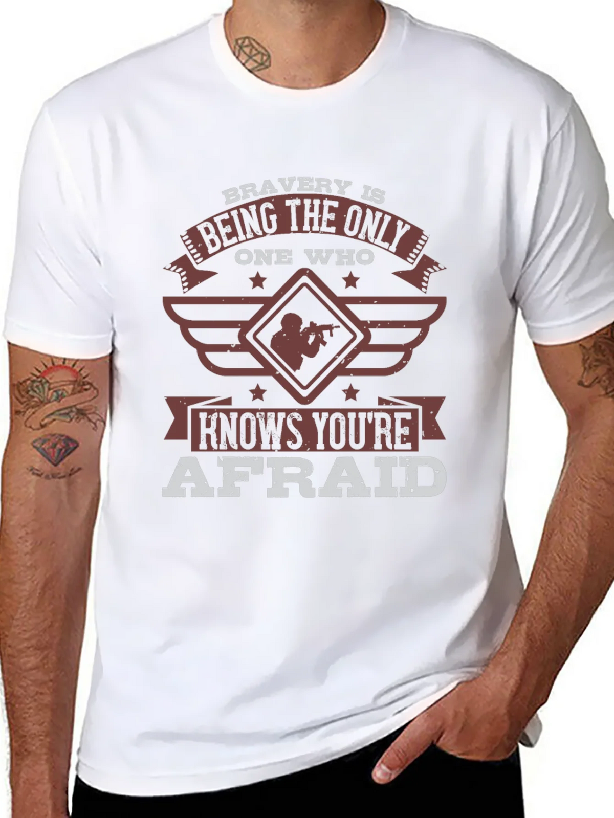 Bravery Shirt: Military-Themed Graphic Tee product image 7