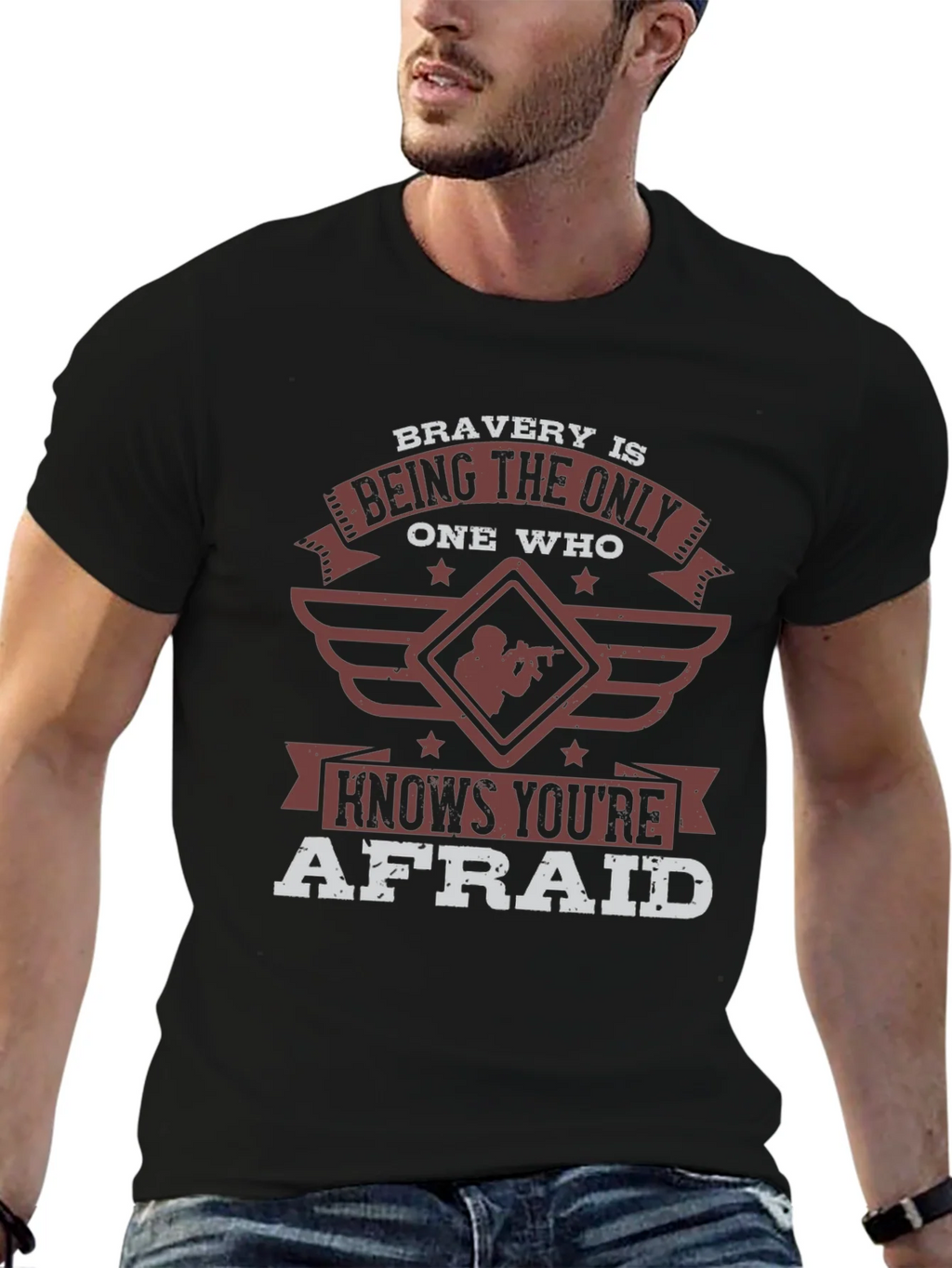 Bravery Shirt: Military-Themed Graphic Tee product image 6