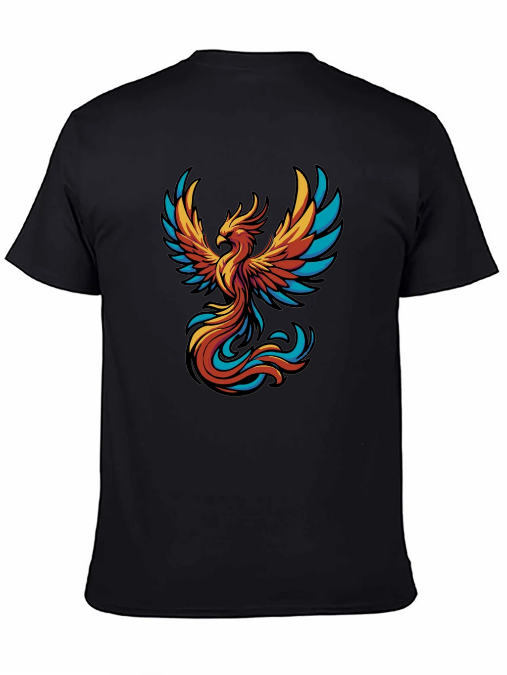 Phoenix Graphic Tee - Black Cotton T-Shirt product image 4