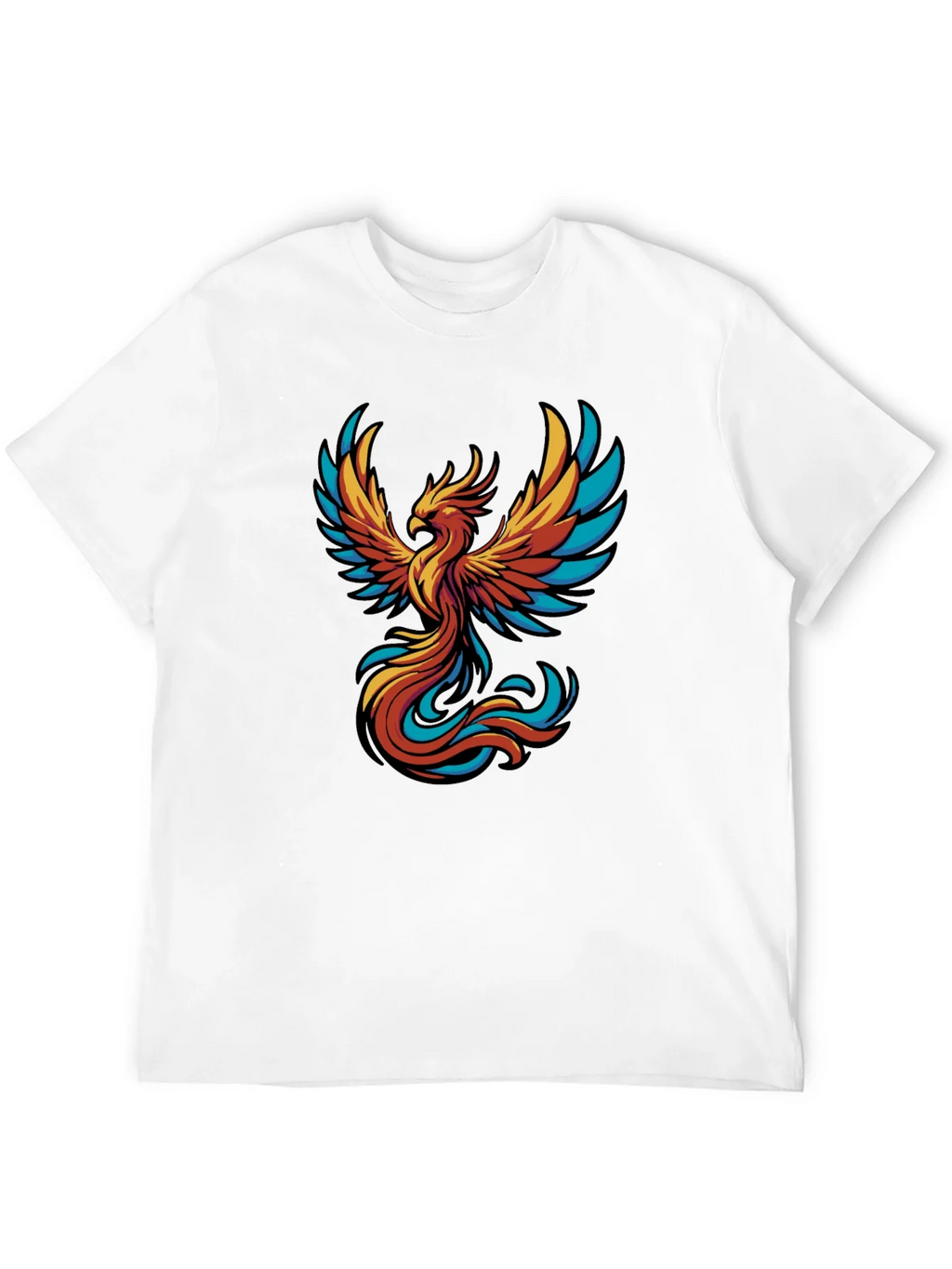 Phoenix Graphic Tee - Black Cotton T-Shirt product image 8
