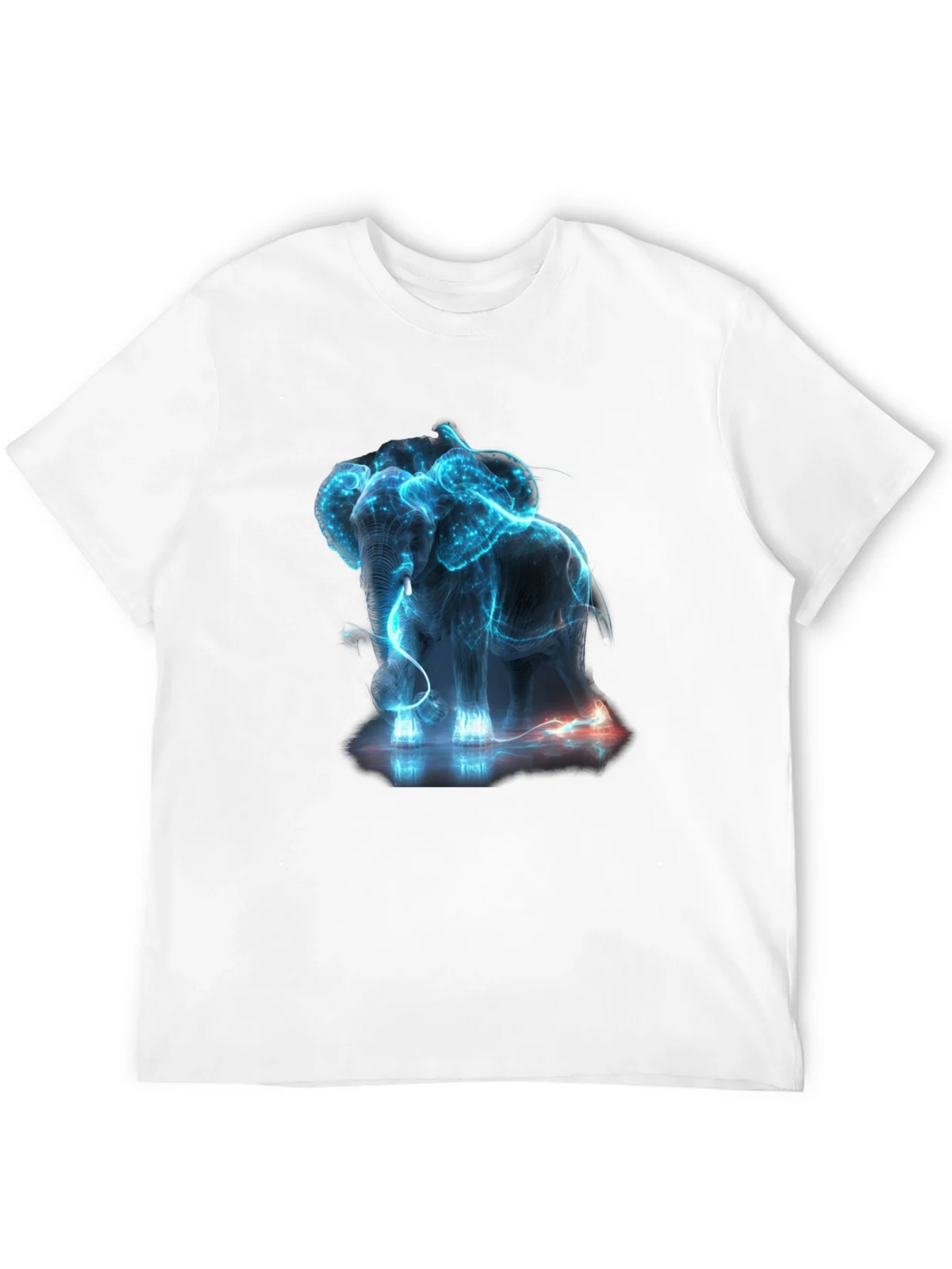 Neon Elephant Graphic Print Black T-Shirt product image 11
