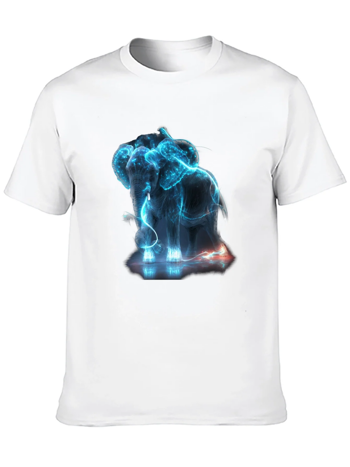 Neon Elephant Graphic Print Black T-Shirt product image 9