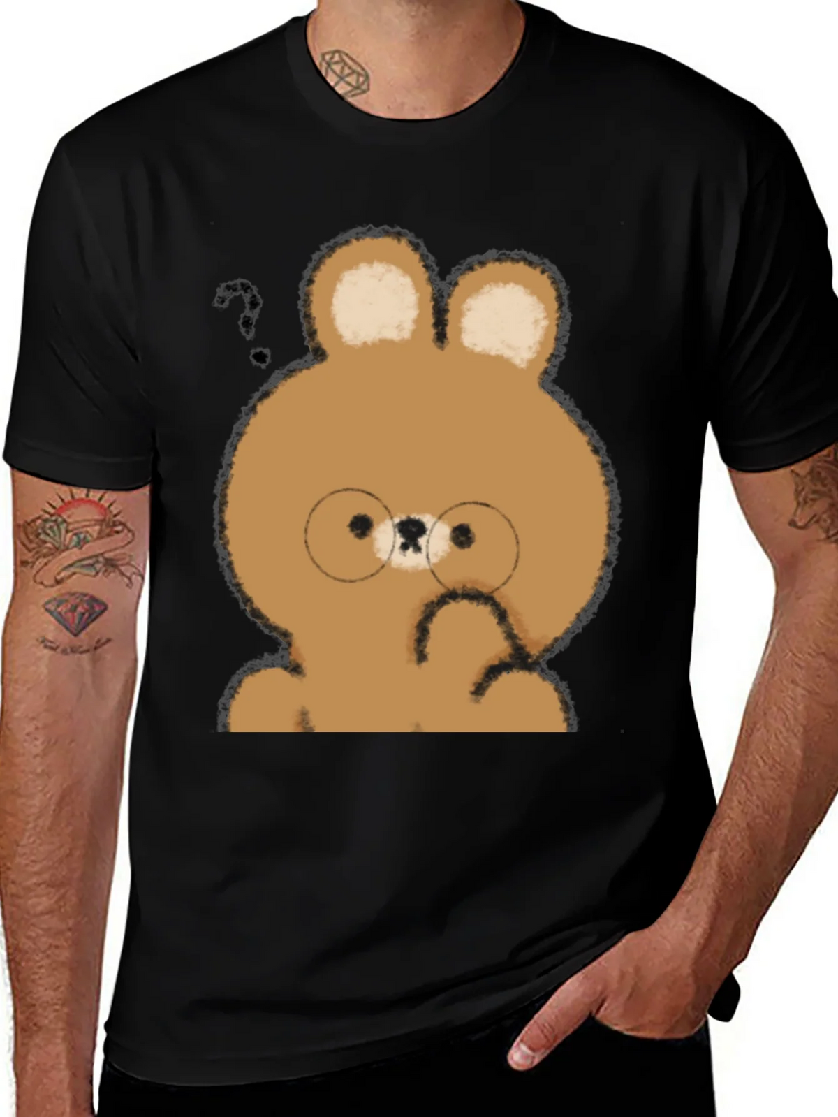 Cute Cartoon Bear T-Shirt - Unisex Soft Cotton Tee product image 1