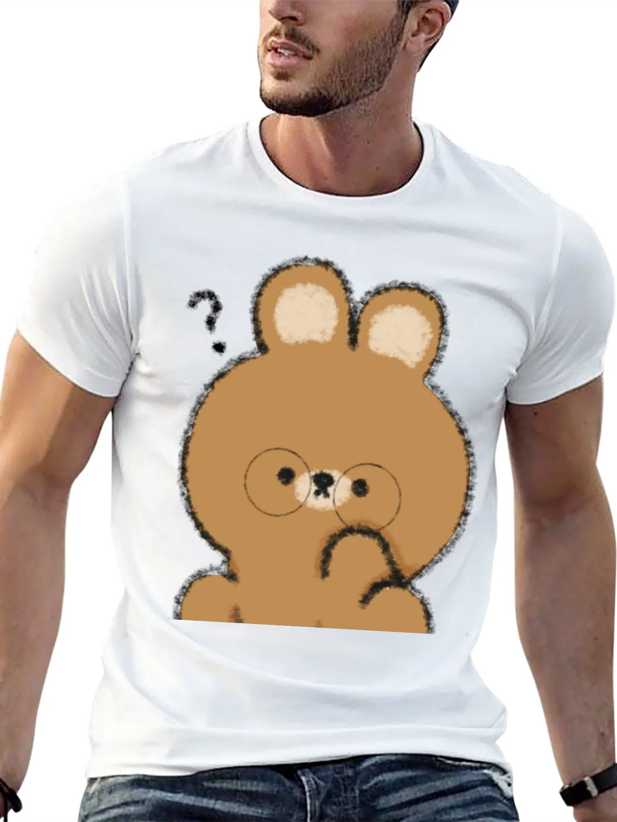 Cute Cartoon Bear T-Shirt - Unisex Soft Cotton Tee product image 11