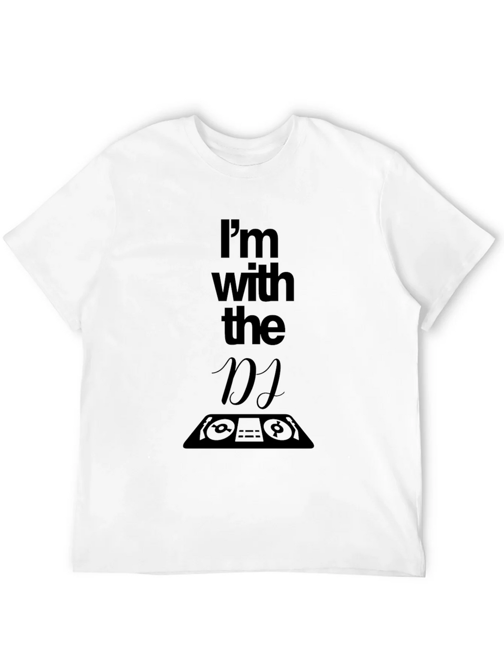 Im With the DJ Graphic Tee - Black Cotton T-Shirt product image 3