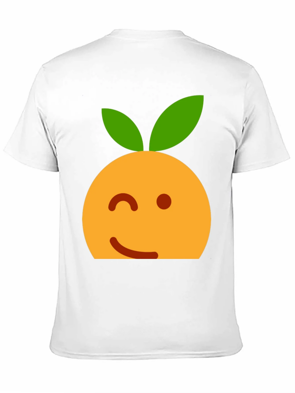 Winking Orange Emoji Black T-Shirt product image 5