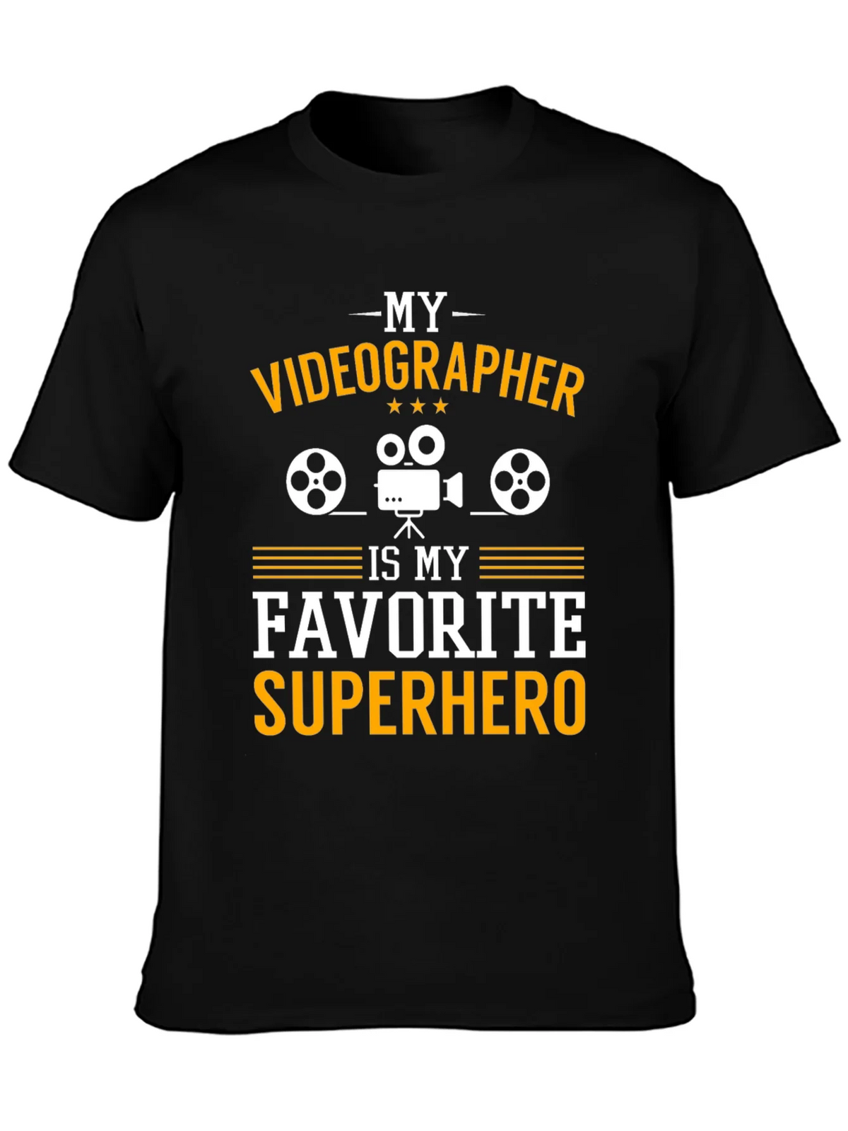 Videographer Superhero Graphic Tee - Black product image 3