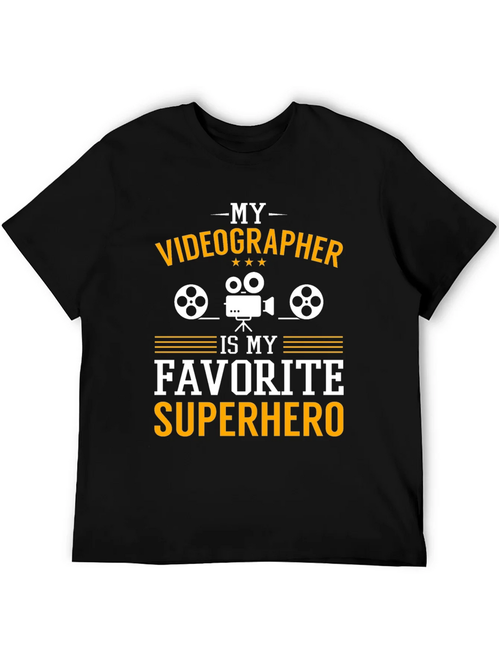 Videographer Superhero Graphic Tee - Black product image 5