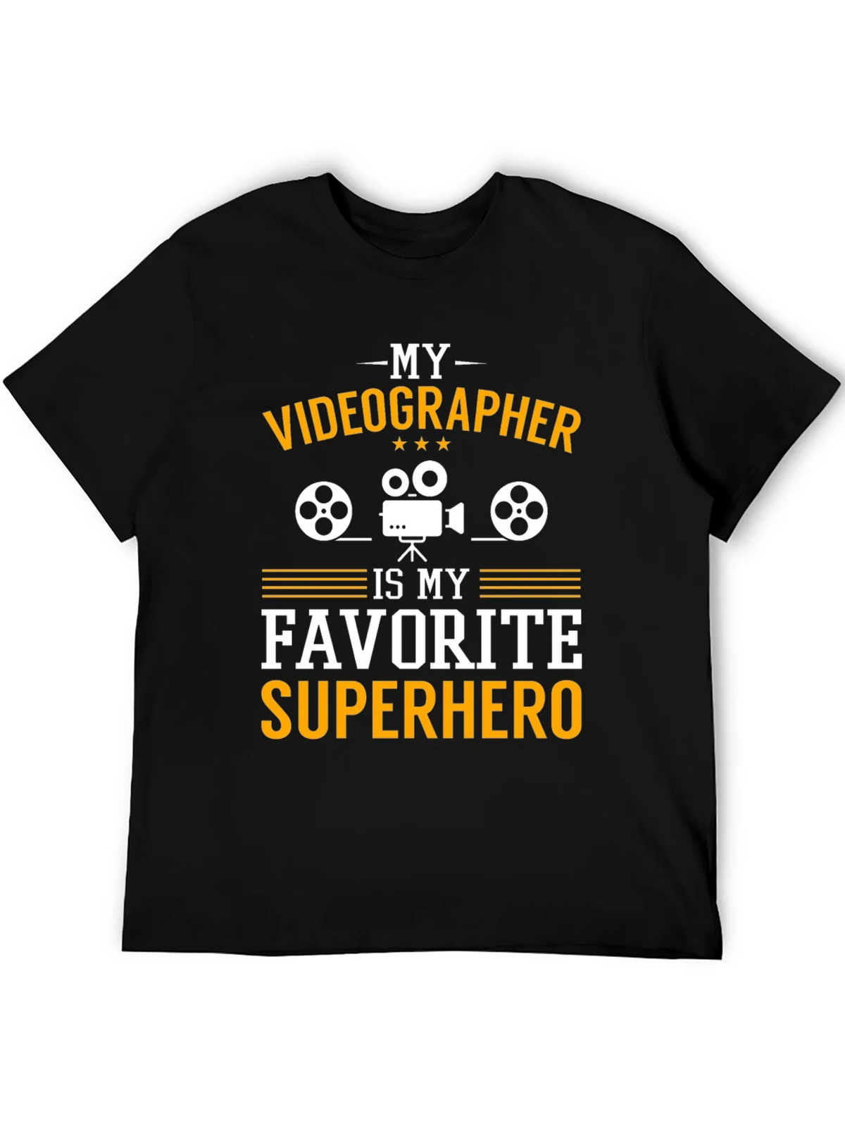 Videographer Superhero Graphic Tee - Black product image 5