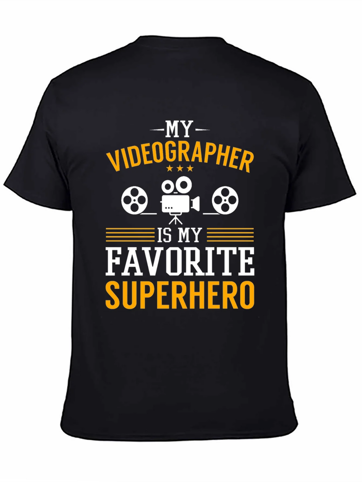 Videographer Superhero Graphic Tee - Black product image 4