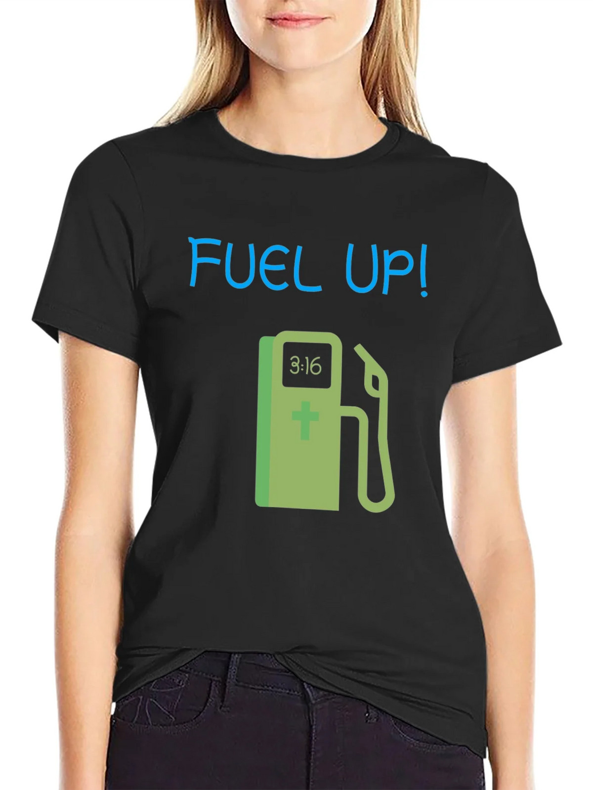 Fuel Up! Graphic Tee - Black Cotton T-Shirt product image 2