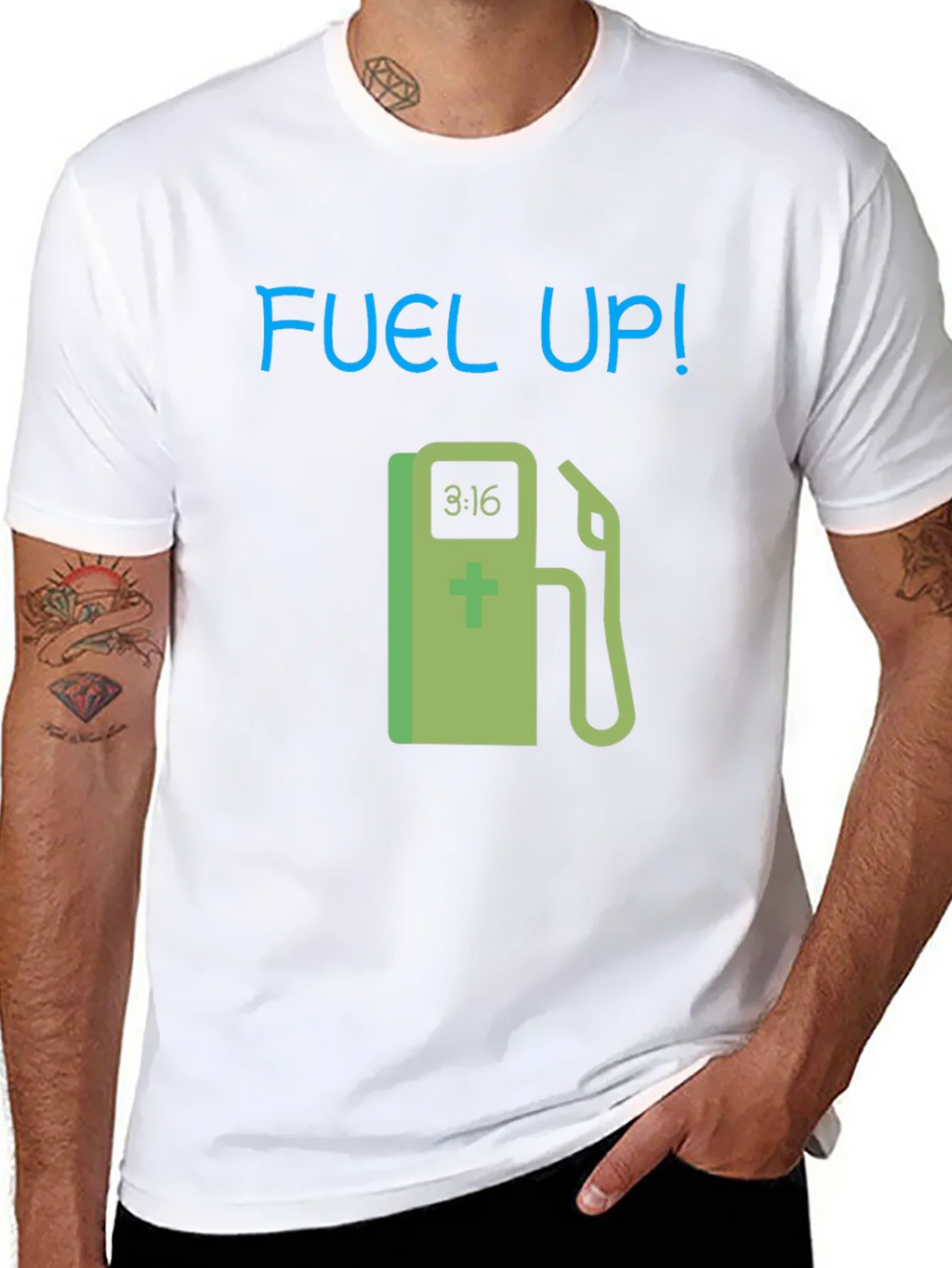Fuel Up! Graphic Tee - Black Cotton T-Shirt product image 7