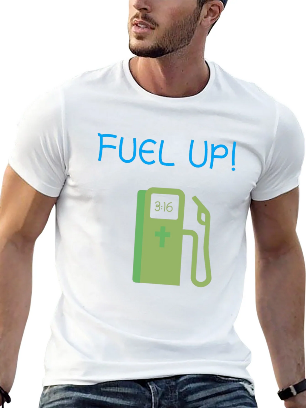 Fuel Up! Graphic Tee - Black Cotton T-Shirt product image 12
