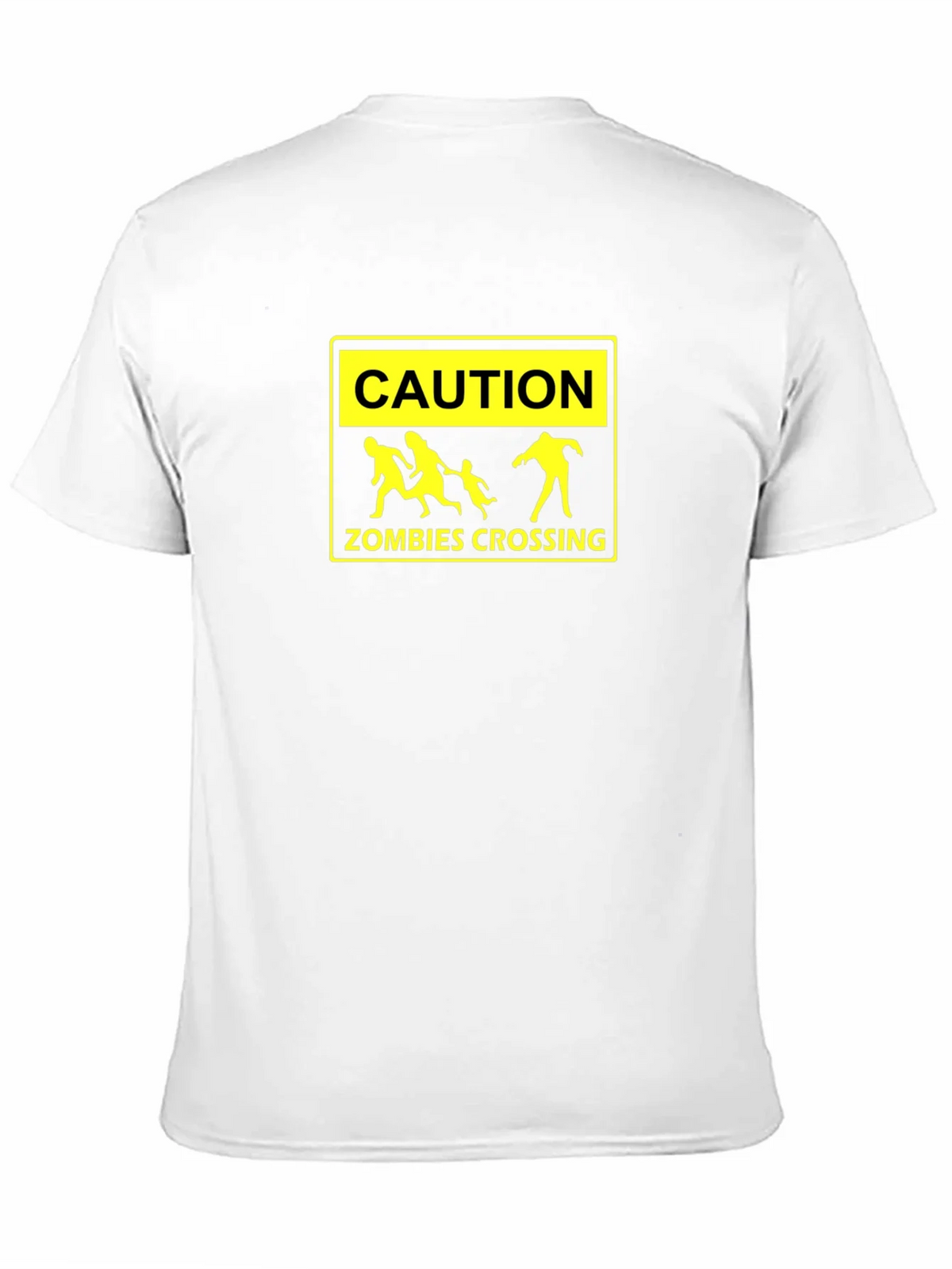 Caution Zombies Crossing Black Graphic Tee product image 10