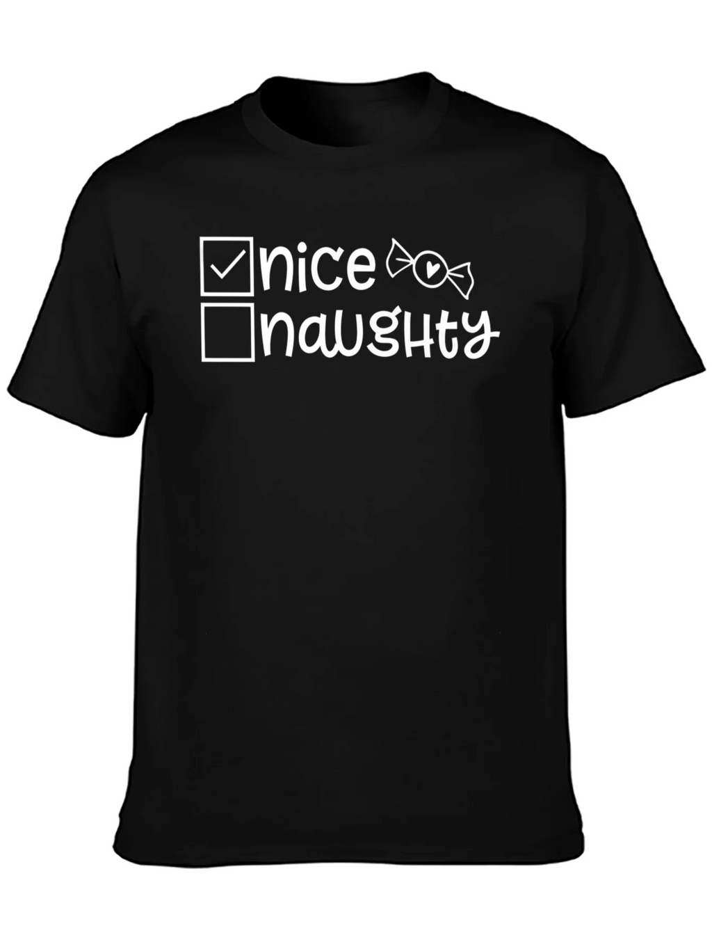Nice or Naughty Holiday T-Shirt - Funny Christmas Tee product image 3