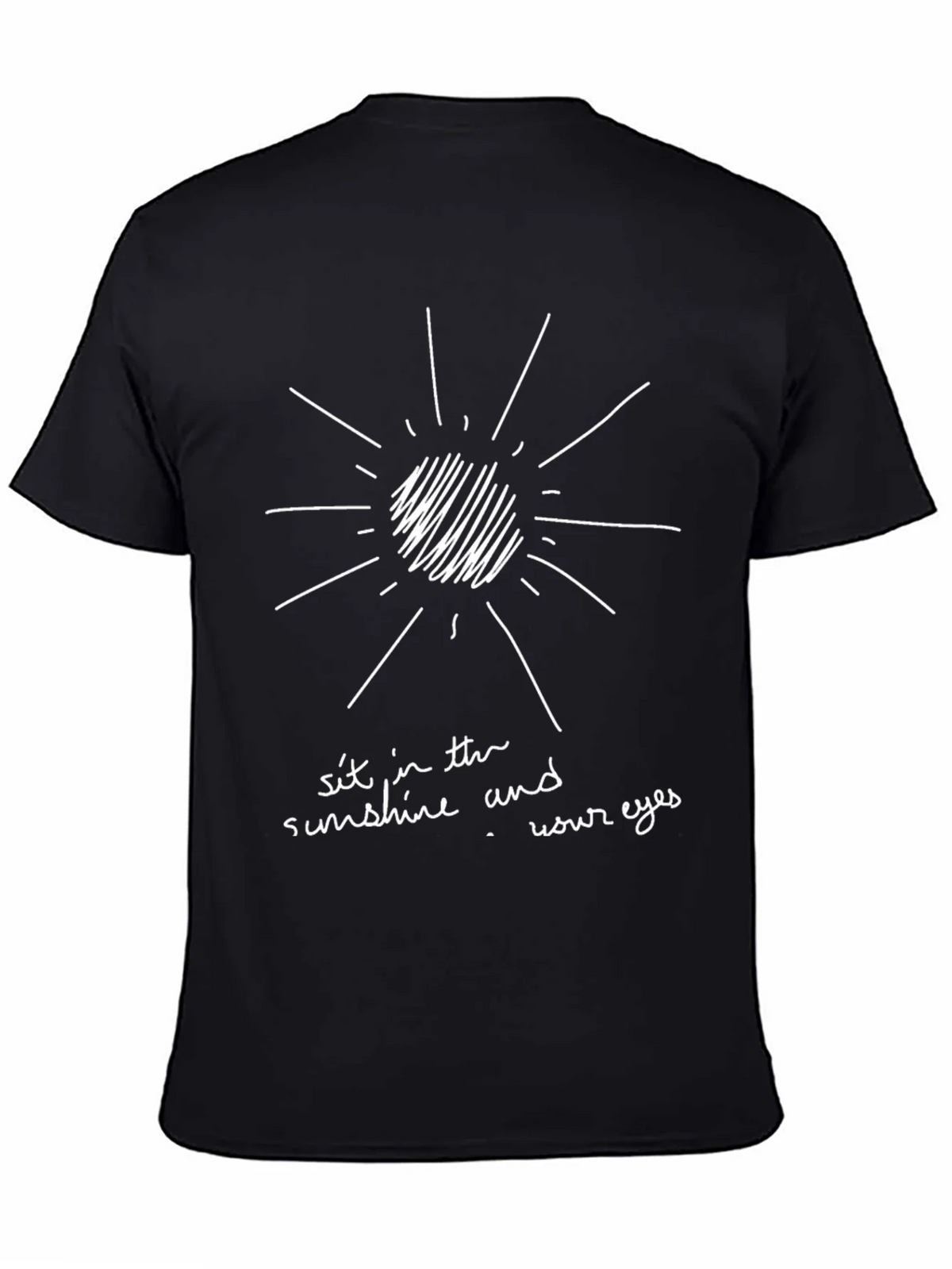 Sunshine Graphic Tee - Black Cotton T-Shirt product image 4