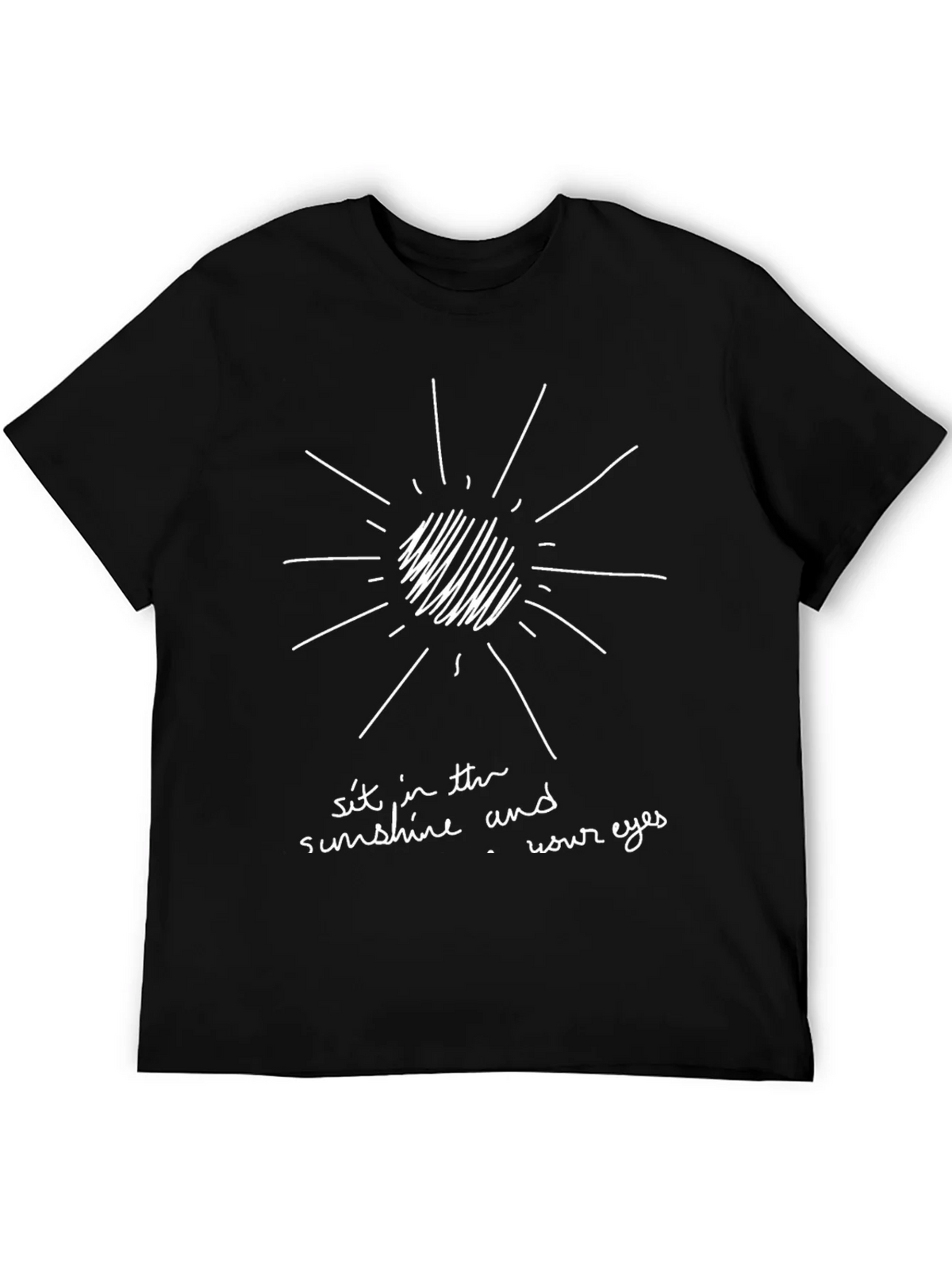 Sunshine Graphic Tee - Black Cotton T-Shirt product image 5