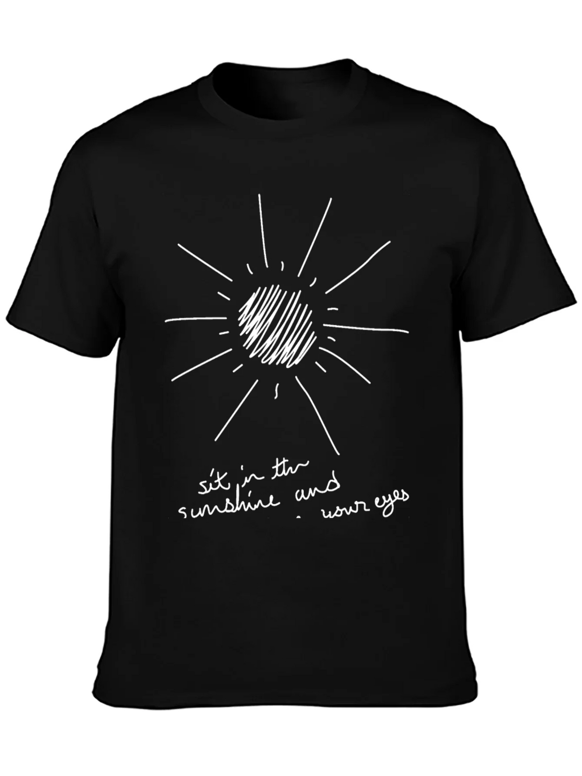 Sunshine Graphic Tee - Black Cotton T-Shirt product image 3