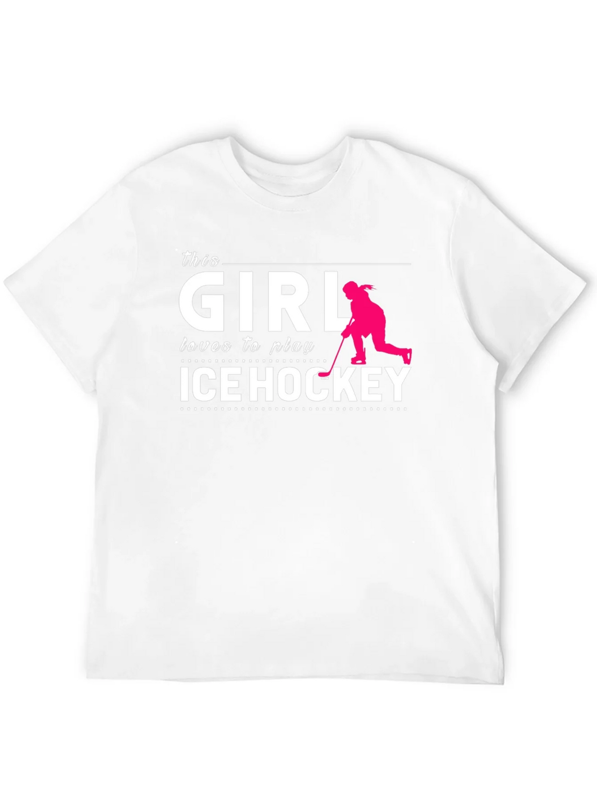 This Girl Loves Ice Hockey T-Shirt Black Cotton product image 11