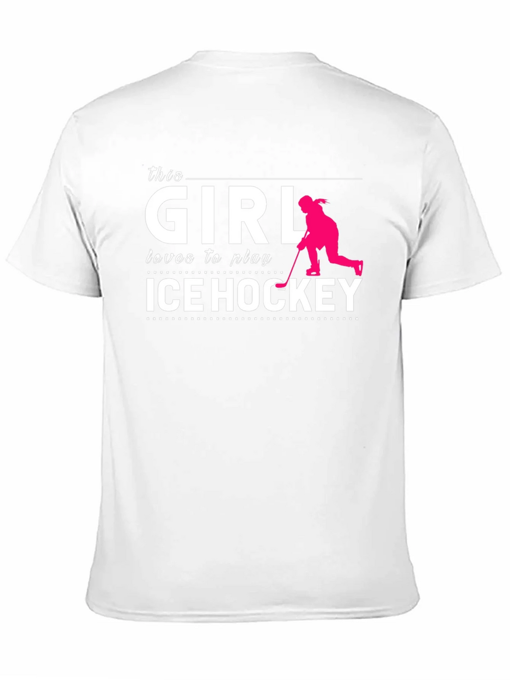 This Girl Loves Ice Hockey T-Shirt Black Cotton product image 10