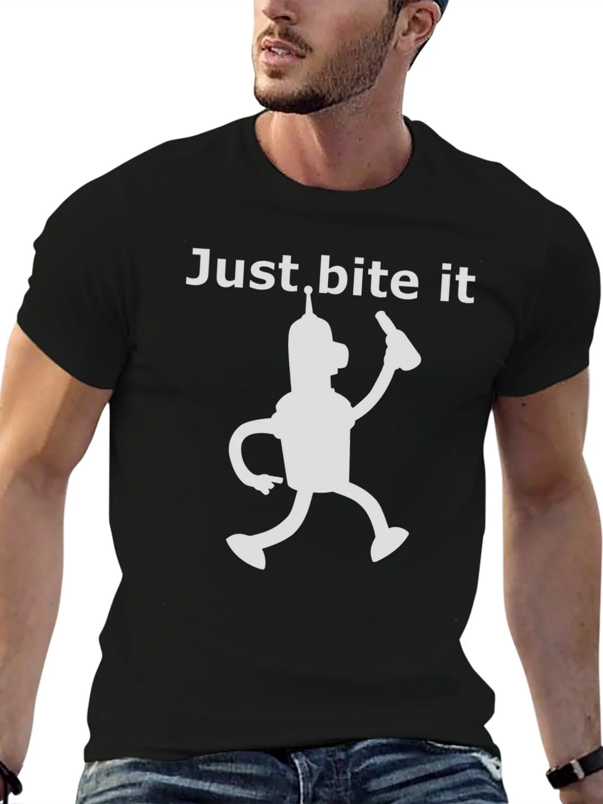 Just Bite It Bender T-Shirt - Funny Robot Tee product image 6