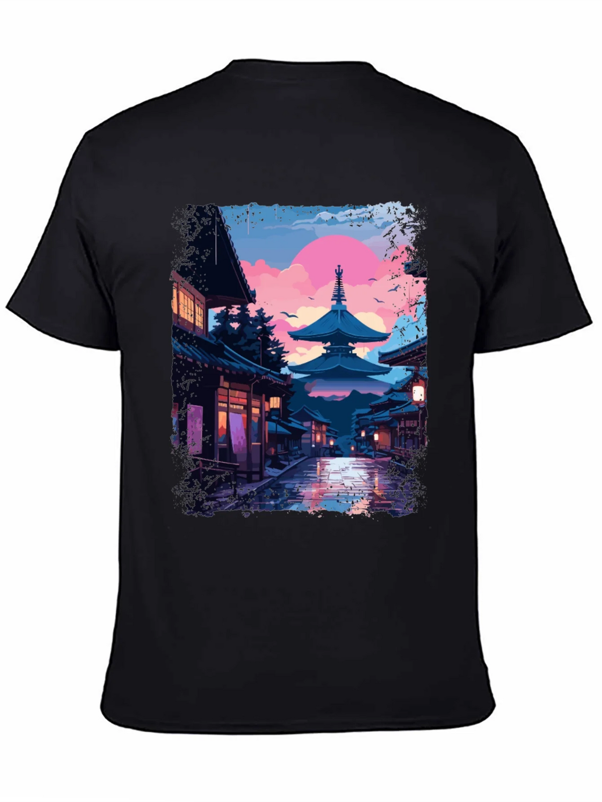 Japanese Pagoda T-Shirt - Artistic Graphic Tee product image 4