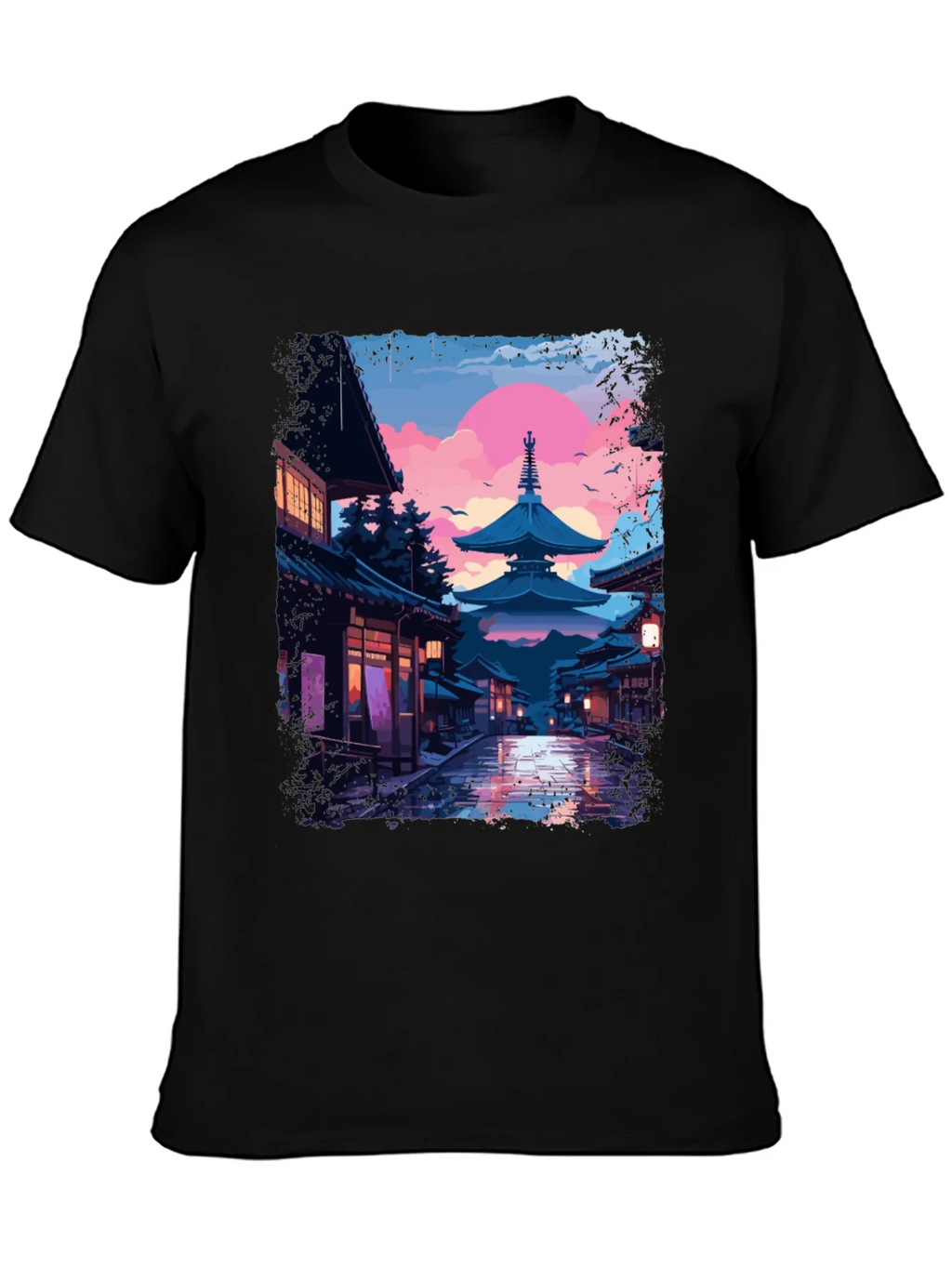 Japanese Pagoda T-Shirt - Artistic Graphic Tee product image 3