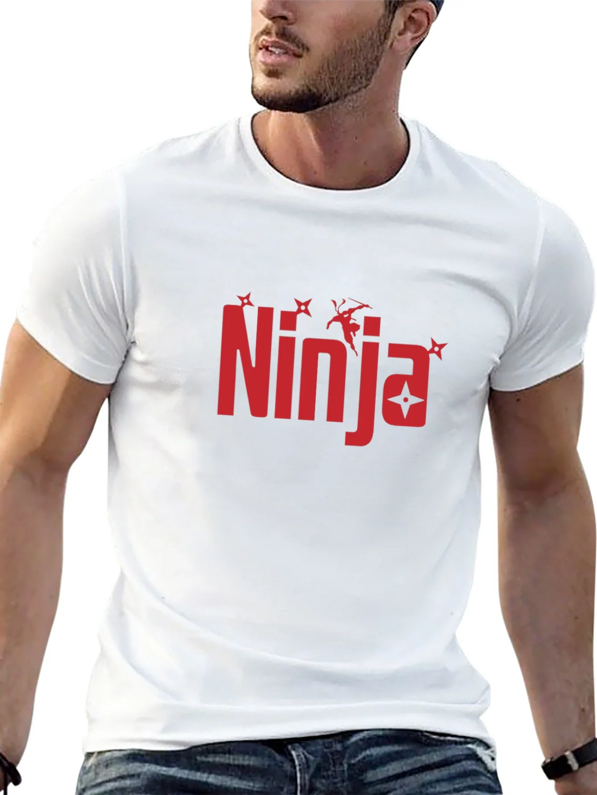 Ninja Graphic Print Black T-Shirt product image 11