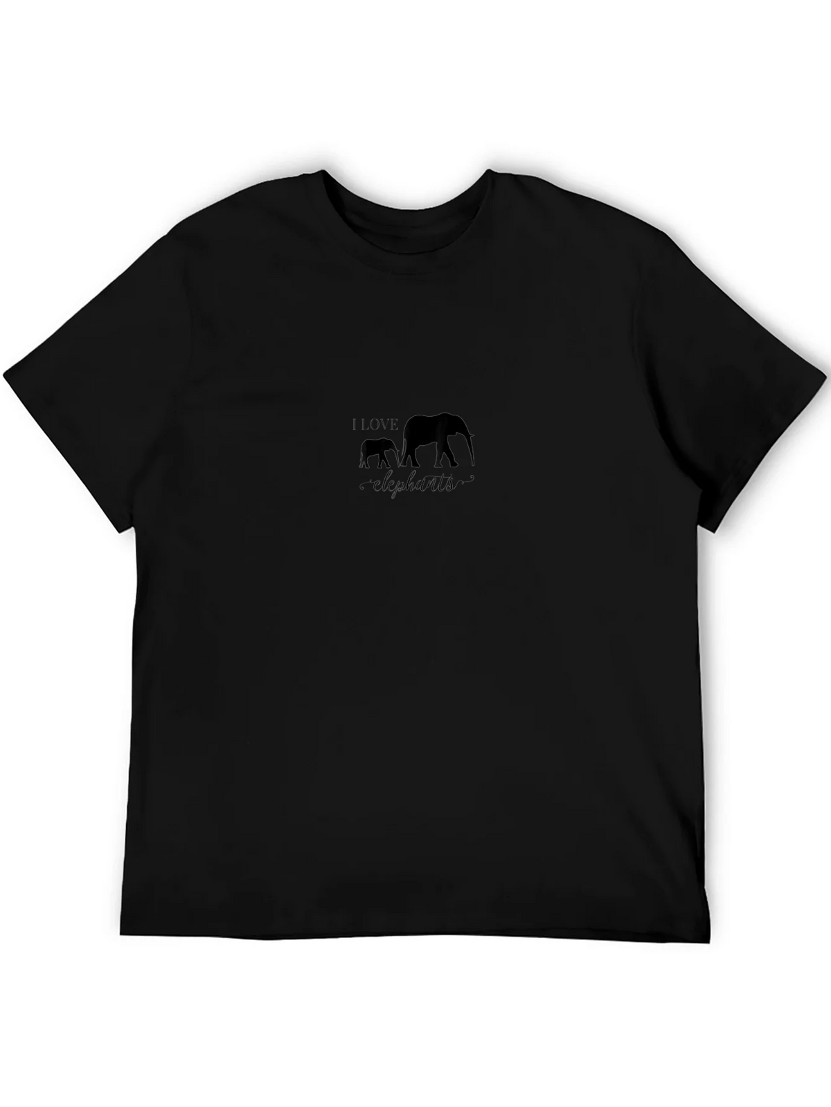 Black Love Elephants Graphic T-Shirt product image 5
