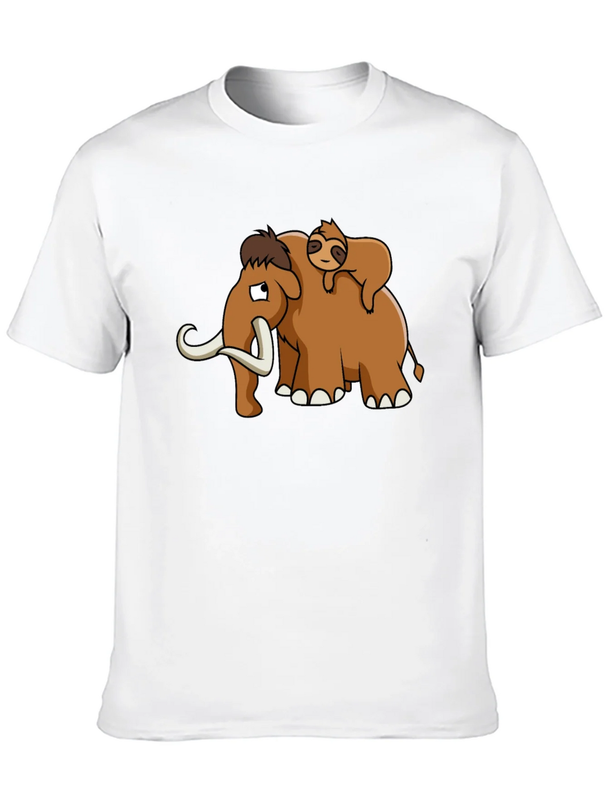 Mammoth & Sloth Graphic Tee - Black Cotton product image 5