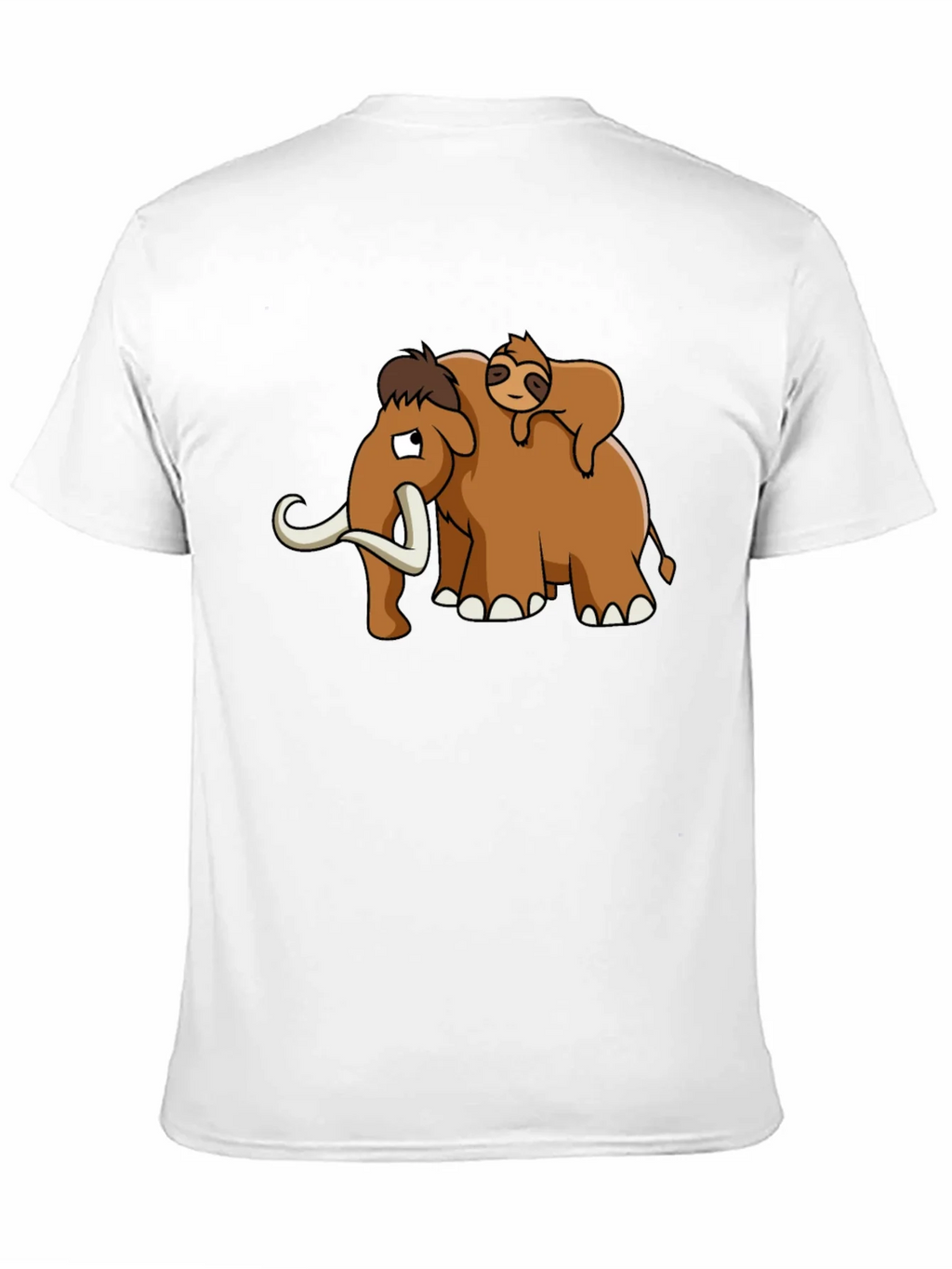 Mammoth & Sloth Graphic Tee - Black Cotton product image 6