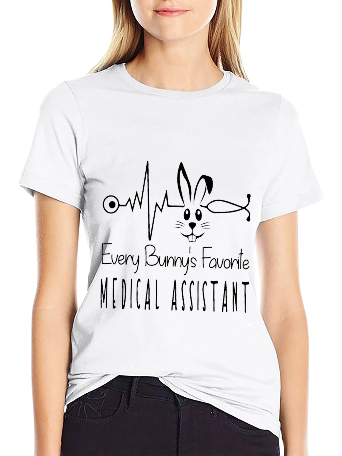 Bunny Medical Assistant Graphic T-Shirt product image 8