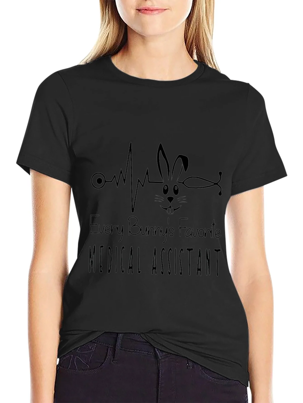 Bunny Medical Assistant Graphic T-Shirt product image 2