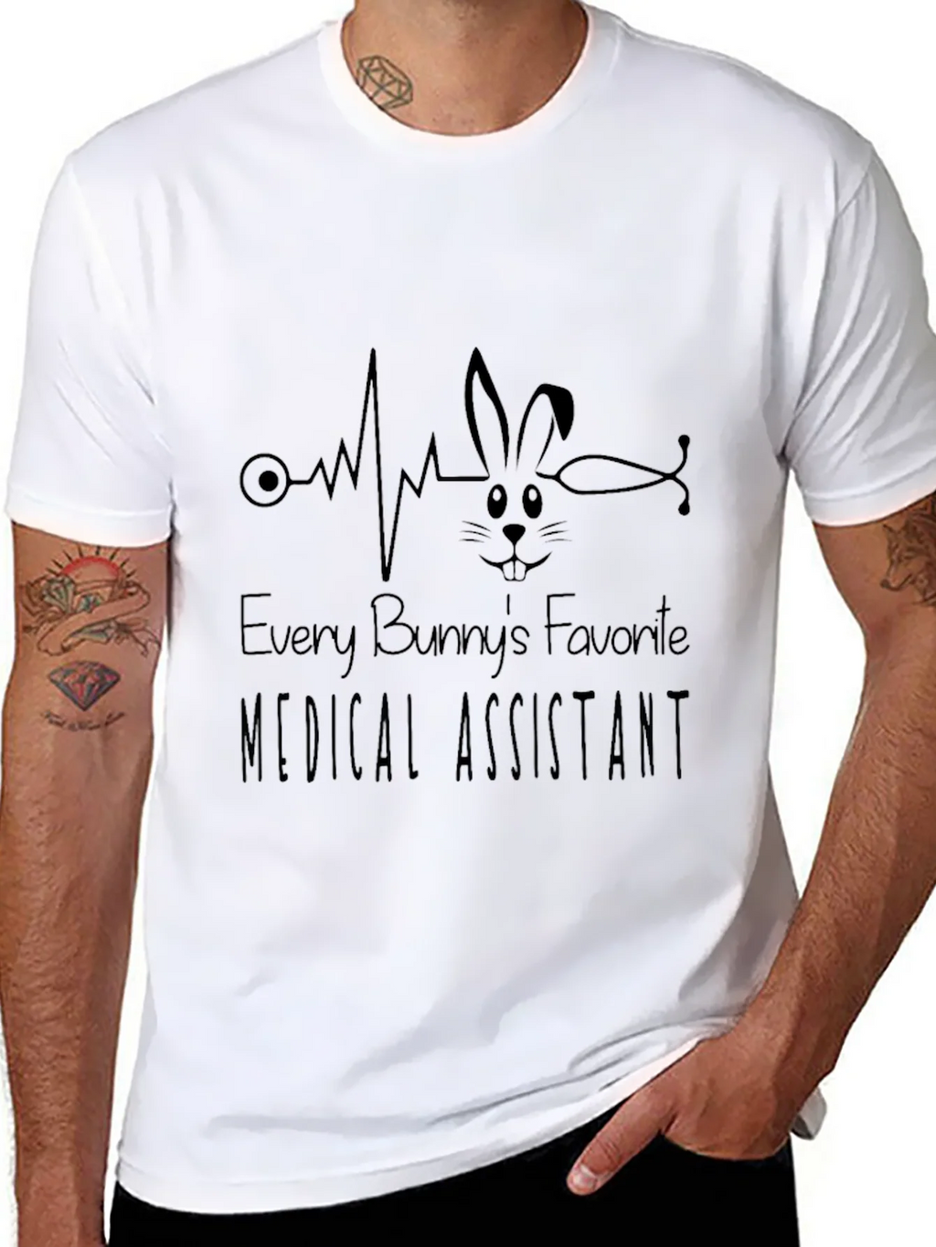 Bunny Medical Assistant Graphic T-Shirt product image 7