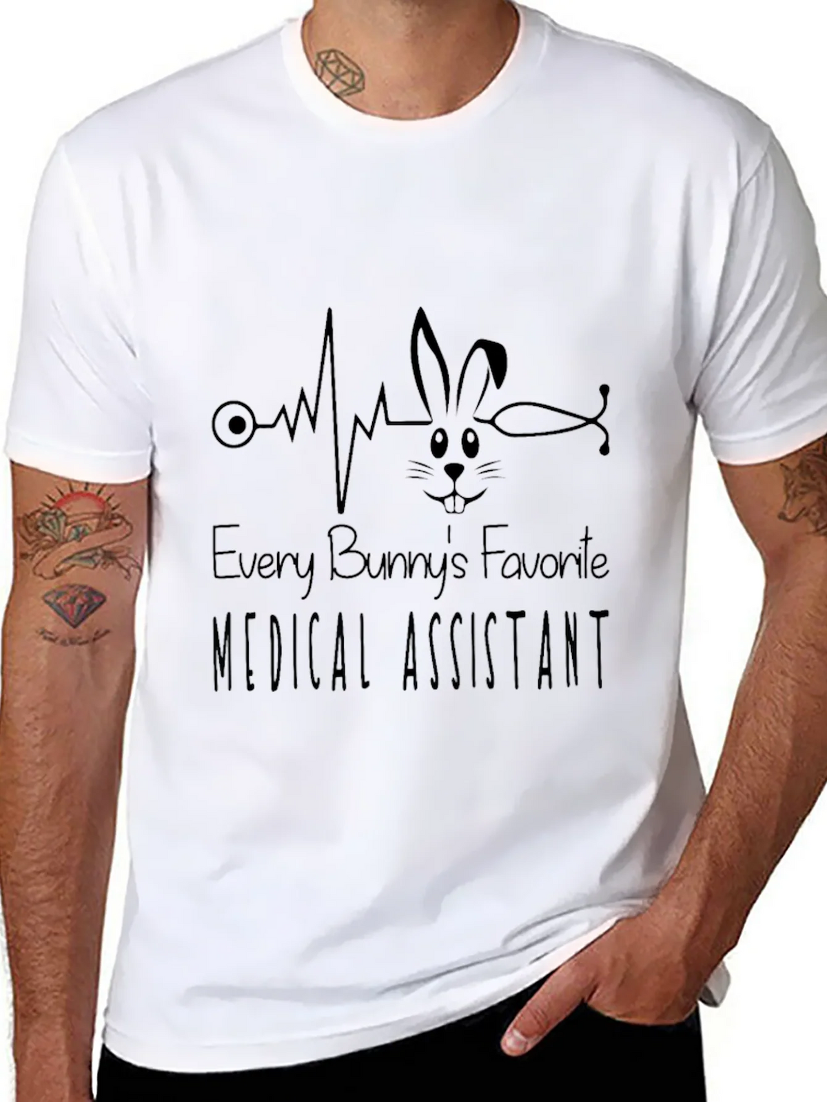 Bunny Medical Assistant Graphic T-Shirt product image 7
