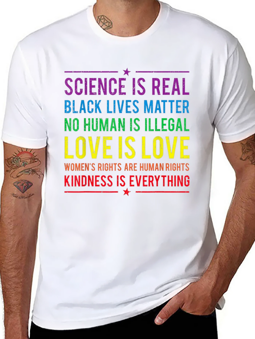 Equality & Kindness T-Shirt: Science is Real BLM product image 3