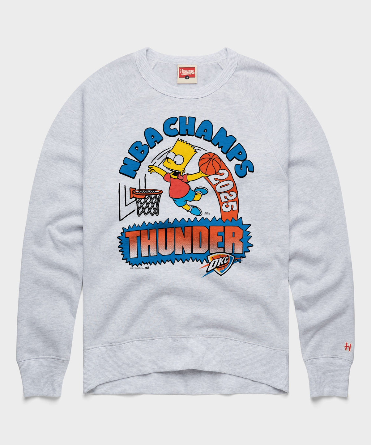 The Simpsons Bart x Thunder 2025 NBA Champs Crewneck product image 1