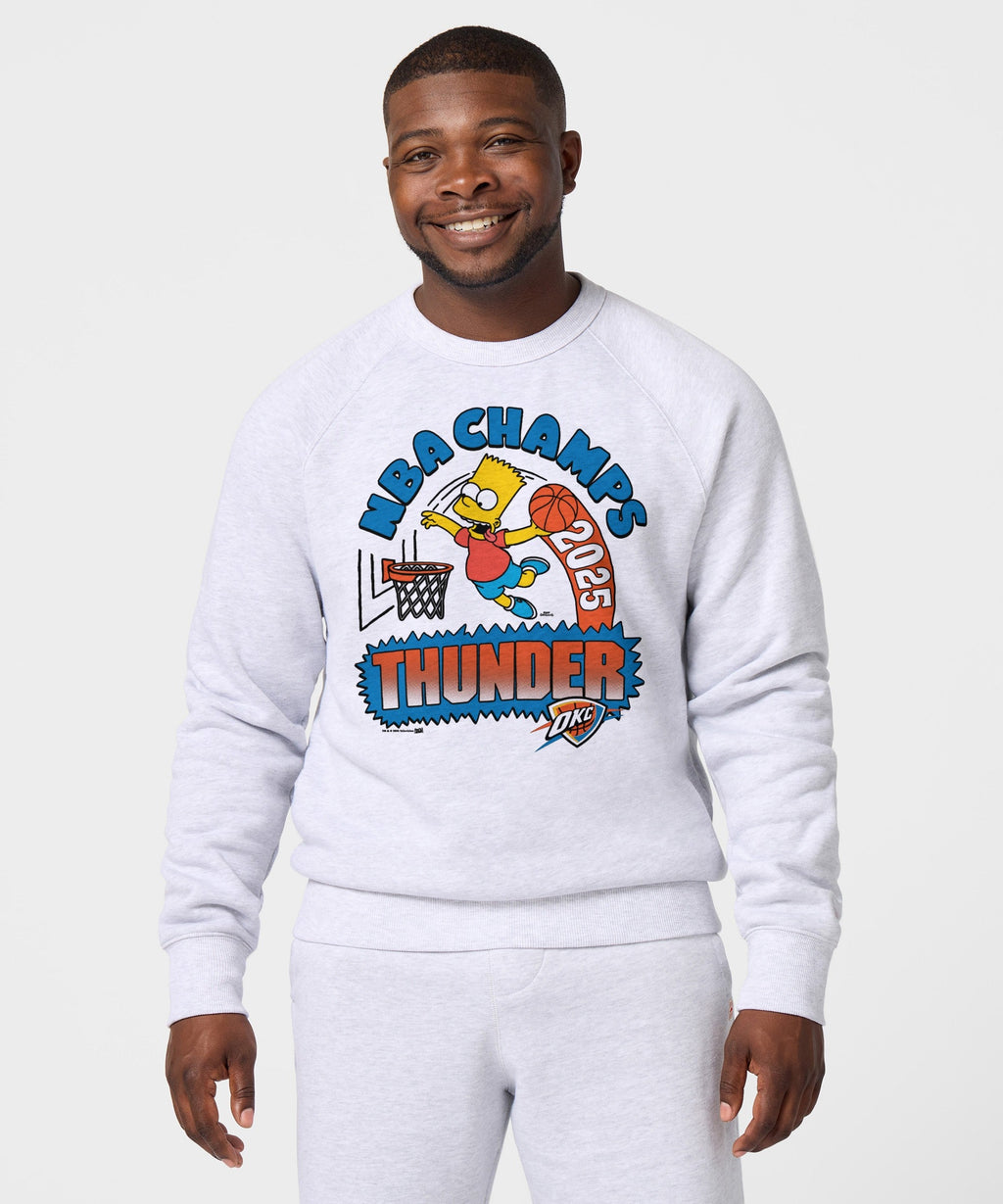 The Simpsons Bart x Thunder 2025 NBA Champs Crewneck product image 3