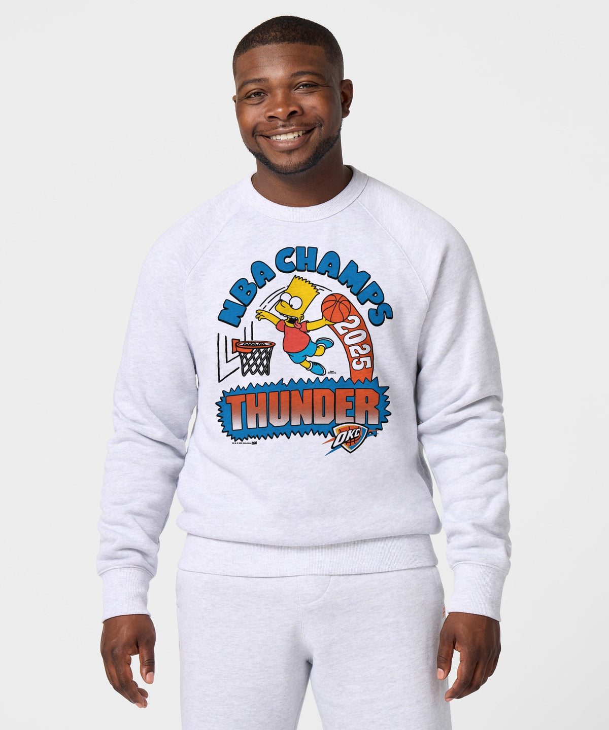 The Simpsons Bart x Thunder 2025 NBA Champs Crewneck product image 3