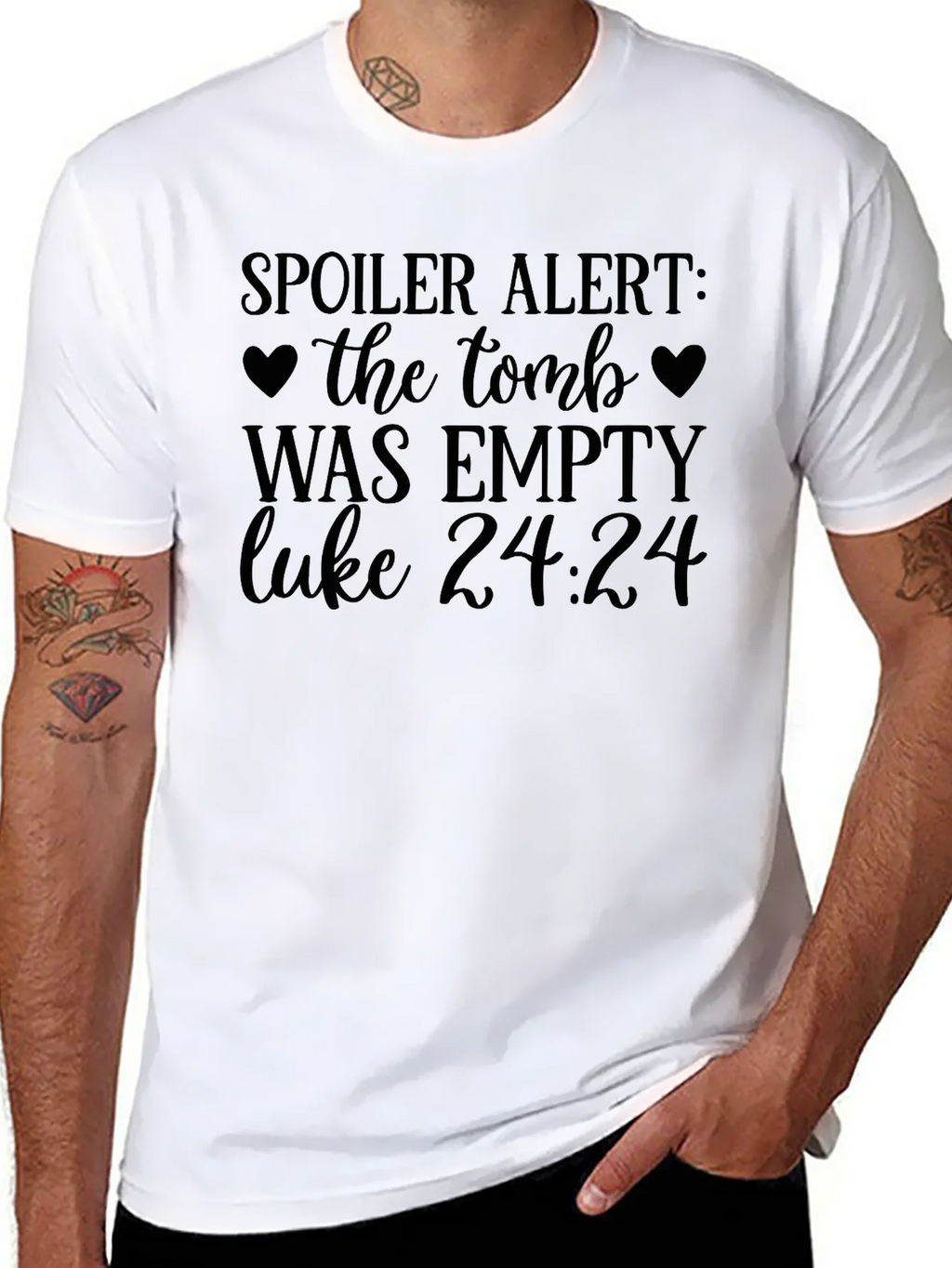 Spoiler Alert Tomb Empty Luke 24:24 Christian T-Shirt product image 7