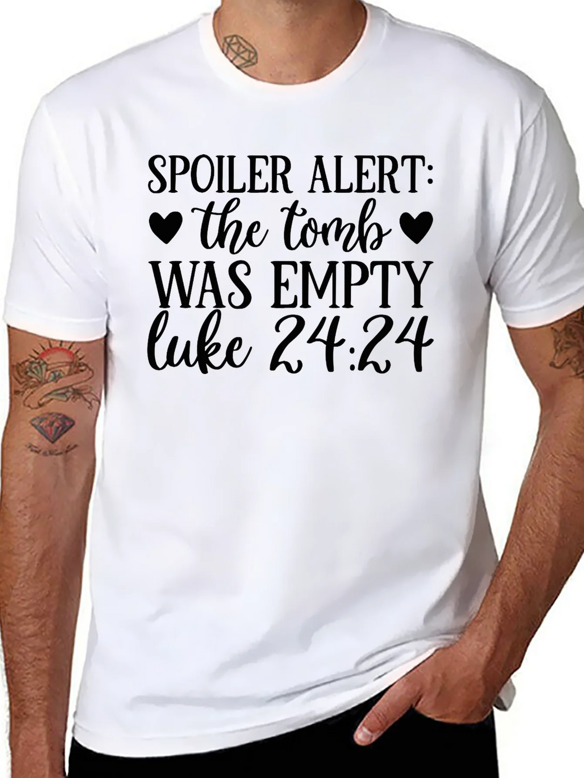 Spoiler Alert Tomb Empty Luke 24:24 Christian T-Shirt product image 7